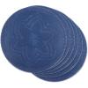 imageDII Woven Collection Round Braided Floral Placemat Set 15quot Stone 6 PieceFrench Blue