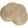 imageDII Woven Placemats Collection Metallic Round Placemat Set 15quot Champagne 4 PieceChampagne Gold