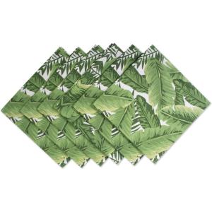 imageDII 100 Cotton Buffet Napkin Machine Washable Oversized Everyday Basic 18x18 Assorted IndigoBanana Leaf
