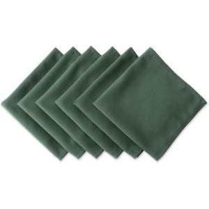 imageDII 100 Spun Polyester Table Top Collection Napkins 18x18 Red 6 PieceDark Green