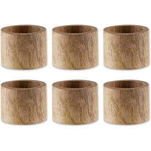 imageDII Basic Napkin Ring Collection Decorative Rustic Farmhouse Style Large Set Black Rub Finish 6 PieceLight Finish