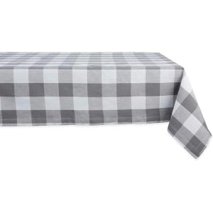 imageDII Buffalo Check Collection Classic Farmhouse Tablecloth Tablecloth 60x84 Gray ampamp WhiteGray  White
