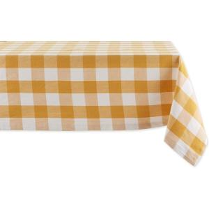 imageDII Buffalo Check Collection Classic Farmhouse Tablecloth Tablecloth 60x84 Gray ampamp WhiteHoney Gold