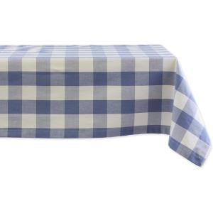 imageDII Buffalo Check Collection Classic Farmhouse Tablecloth Tablecloth 60x84 Gray ampamp WhiteStonewash Blue