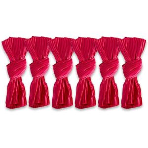 imageDII Cotton Napkin Set Machine Washable Everyday Basic 20x20 Pink ampamp White Gingham 6 CountRed Satin Knot