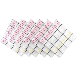imageDII Cotton Plaid Napkin Set Machine Washable 20x20 Spring Time 6 CountColor Pop