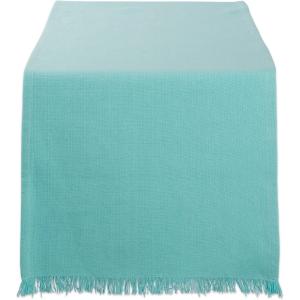 imageDII Everyday Collection Fringed Solid Tabletop Placemat Set Pumpkin Spice 6 PieceAqua