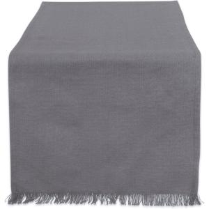 imageDII Everyday Collection Fringed Solid Tabletop Placemat Set Pumpkin Spice 6 PieceGrey