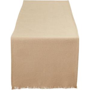 imageDII Everyday Collection Fringed Solid Tabletop Placemat Set Pumpkin Spice 6 PieceStone Brown