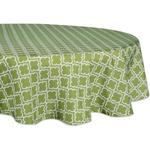 imageDII Green Lattice Outdoor Tabletop Collection Stain Resistant ampamp Waterproof 60quot Round wZipper Green60 Round