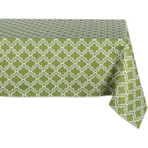 imageDII Green Lattice Outdoor Tabletop Collection Stain Resistant ampamp Waterproof 60quot Round wZipper Green84 x 60 Rectangular