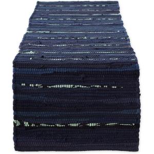 imageDII Handmade Chindi Tabletop Reversible and Machine Washable Placemat Set 13x19 NaturalBlue
