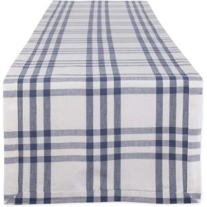 imageDII Home Sweet Farmhouse Plaid Tabletop Collection Placemat Set 13x19 French Stripe StoneBlue