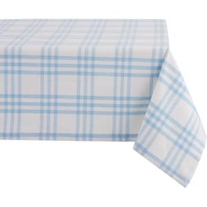 imageDII Home Sweet Farmhouse Plaid Tabletop Collection Placemat Set 13x19 French Stripe StoneLight Blue