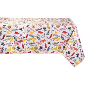 imageDII Outdoor Tabletop Collection Stain Resistant ampamp Waterproof Placemat Set Barbeque60 x 120 in wZipper
