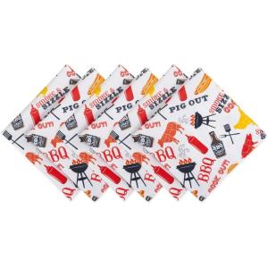imageDII Outdoor Tabletop Collection Stain Resistant ampamp Waterproof Placemat Set BarbequeNapkin Set