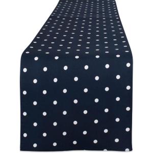 imageDII Polka Dot Kitchen Collection Placemats 13x19 Metallic WhiteSilver Reversible 4 PieceNavyWhite Reversible