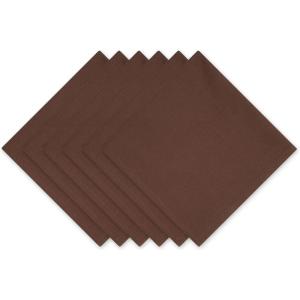 imageDII Solid Napkin Set Collection 20x20 Artichoke 6 PieceBark Brown