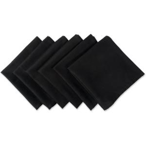 imageDII Solid Napkin Set Collection 20x20 Artichoke 6 PieceBlack