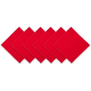 imageDII Solid Napkin Set Collection 20x20 Artichoke 6 PieceTango Red