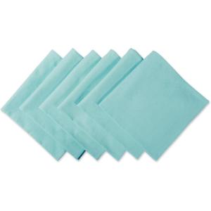 imageDII Solid Pastel Napkin Set Cotton Machine Washable 20x20 Inch Sky Blue 6 CountAqua