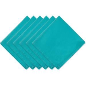imageDII Solid Pastel Napkin Set Cotton Machine Washable 20x20 Inch Sky Blue 6 CountAqua Waters