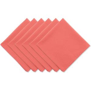 imageDII Solid Pastel Napkin Set Cotton Machine Washable 20x20 Inch Sky Blue 6 CountCoral Reef