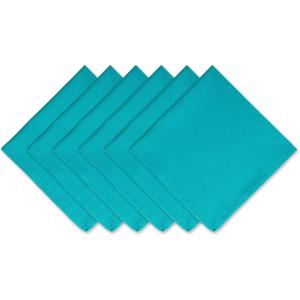imageDII Solid Pastel Napkin Set Cotton Machine Washable 20x20 Inch Sky Blue 6 CountCozumel
