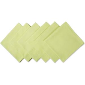 imageDII Solid Pastel Napkin Set Cotton Machine Washable 20x20 Inch Sky Blue 6 CountFresh Green