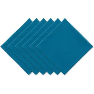 imageDII Solid Pastel Napkin Set Cotton Machine Washable 20x20 Inch Sky Blue 6 CountSky Blue