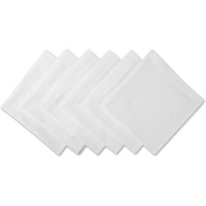 imageDII Solid Pastel Napkin Set Cotton Machine Washable 20x20 Inch Sky Blue 6 CountWhite