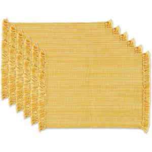 imageDII Variegated Tabletop Collection Placemat Set3x19 Tango Red 6 PieceApricot