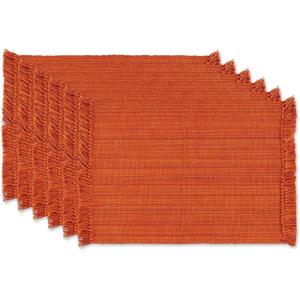 imageDII Variegated Tabletop Collection Placemat Set3x19 Tango Red 6 PieceBurnt Orange