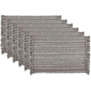 imageDII Variegated Tabletop Collection Placemat Set3x19 Tango Red 6 PieceGrey