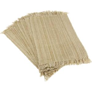 imageDII Variegated Tabletop Collection Placemat Set3x19 Tango Red 6 PieceOffwhite