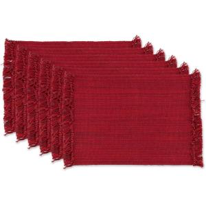 imageDII Variegated Tabletop Collection Placemat Set3x19 Tango Red 6 PieceRedwood