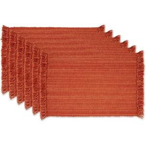 imageDII Variegated Tabletop Collection Placemat Set3x19 Tango Red 6 PieceSpice