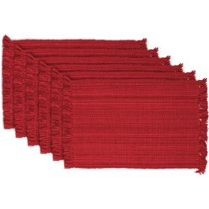imageDII Variegated Tabletop Collection Placemat Set3x19 Tango Red 6 PieceTango Red