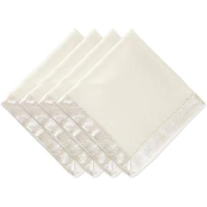 imageDII Velvet Collection Tabletop Napkin Set Cream 4 PieceCream