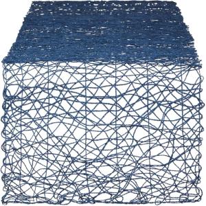 imageDII Woven Paper Tabletop Collection Holiday or Event Dcor Reversible Round Placemat Set 15quot Dia Taupe 6 PieceFrench Blue