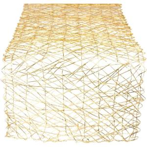 imageDII Woven Paper Tabletop Collection Holiday or Event Dcor Reversible Round Placemat Set 15quot Dia Taupe 6 PieceGold