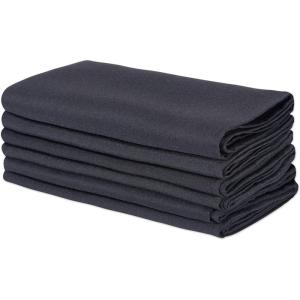 imagePolyester Cloth Napkins Commercial Qualit ampamp Heavy Duty for Restaurant Catering Event or Home Use 18x18  Bulk Set of 6 WhiteBlack
