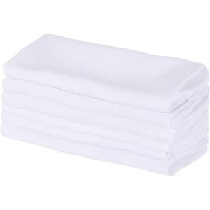 imagePolyester Cloth Napkins Commercial Qualit ampamp Heavy Duty for Restaurant Catering Event or Home Use 18x18  Bulk Set of 6 WhiteWhite