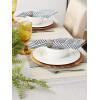 imageDII Black Farmhouse Stripe PVC Woven PlacematBlack Middle Stripe