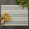 imageDII Black Farmhouse Stripe PVC Woven PlacematFrench Blue Farmhouse Stripe