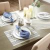 imageDII Black Farmhouse Stripe PVC Woven PlacematFrench Blue Farmhouse Stripe
