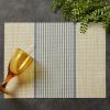 imageDII Black Farmhouse Stripe PVC Woven PlacematFrench Blue Middle Stripe