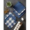 imageDII Cotton Checker Fringed Dish Towels 18 x 28quot Set of 4 Absorbent Heavyweight Woven Kitchen Towels for Drying and Cleaning DishesGrayNavy