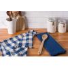 imageDII Cotton Checker Fringed Dish Towels 18 x 28quot Set of 4 Absorbent Heavyweight Woven Kitchen Towels for Drying and Cleaning DishesGrayNavy