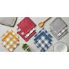 imageDII Cotton Checker Fringed Dish Towels 18 x 28quot Set of 4 Absorbent Heavyweight Woven Kitchen Towels for Drying and Cleaning DishesGrayPumpkin Spice